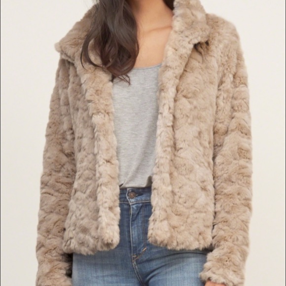 beige fuzzy coat